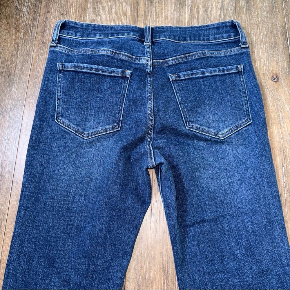 QUINCE Slim Straight Jeans Crop Dark Blue Sz 28 mid rise ankle - Picture 11 of 12